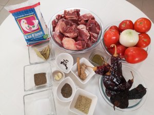 Ingredientes para preparar Birria jalisciense
