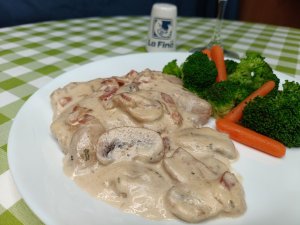 Lomo de Cerdo a la Crema. Guarnición